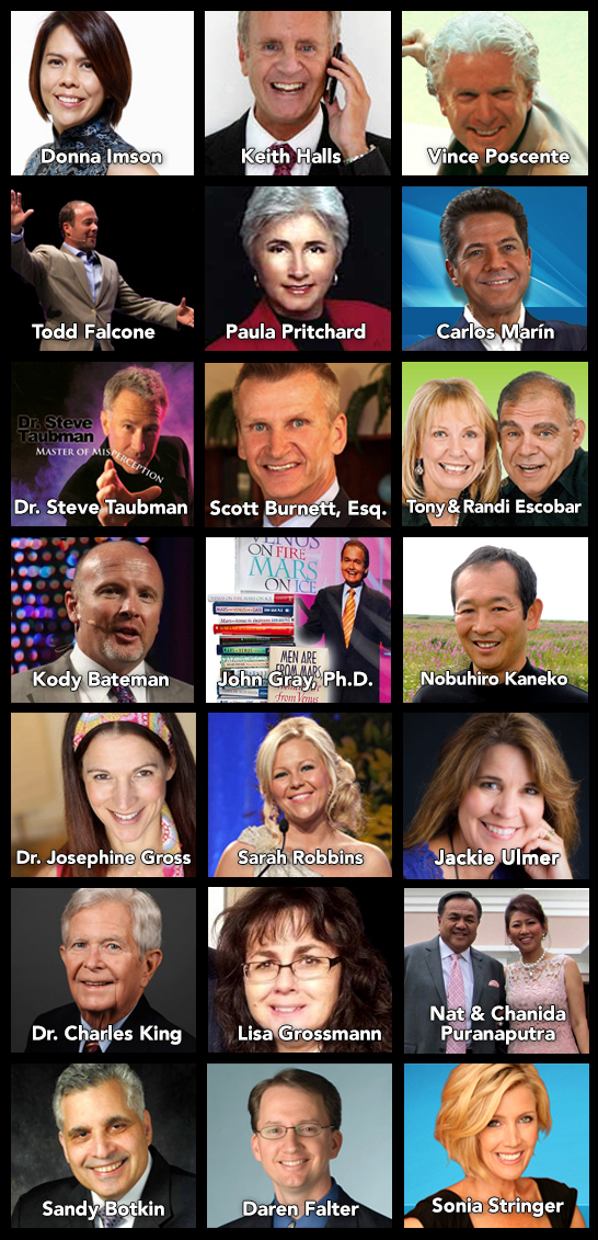 Speakers & Faculty at the Association of Network Marketing Professionals ANMP Convention 2013 at the DoubleTree by Hilton in Dallas, Texas, USA! March 1-2-3, 2013